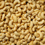 Tasty cashew nuts as background